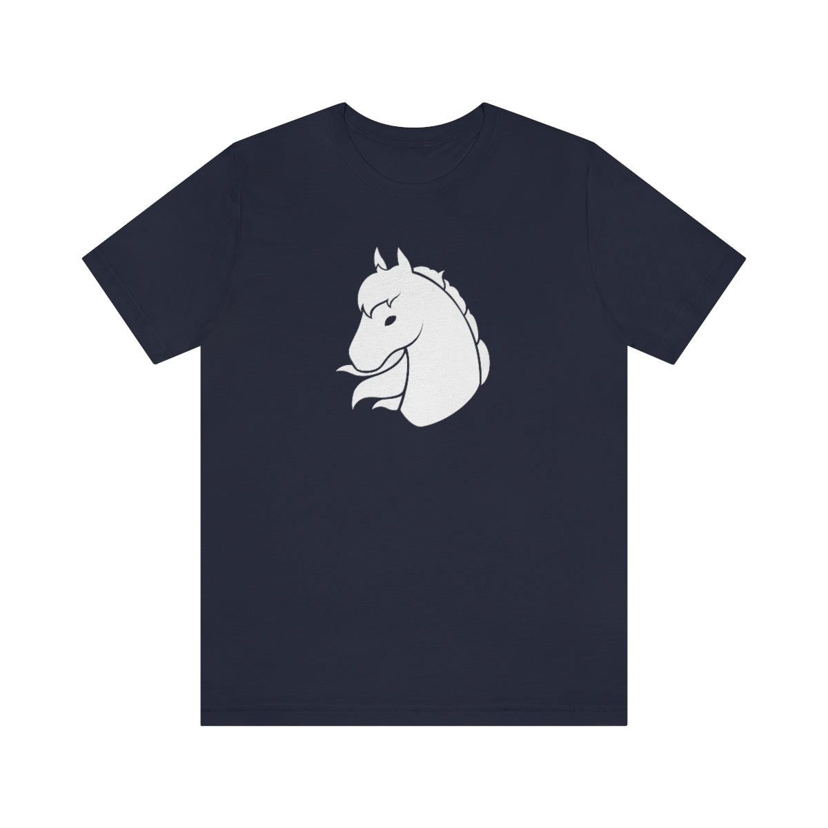 Jersey Short Sleeve Tee - White Horse Head (Unisex)