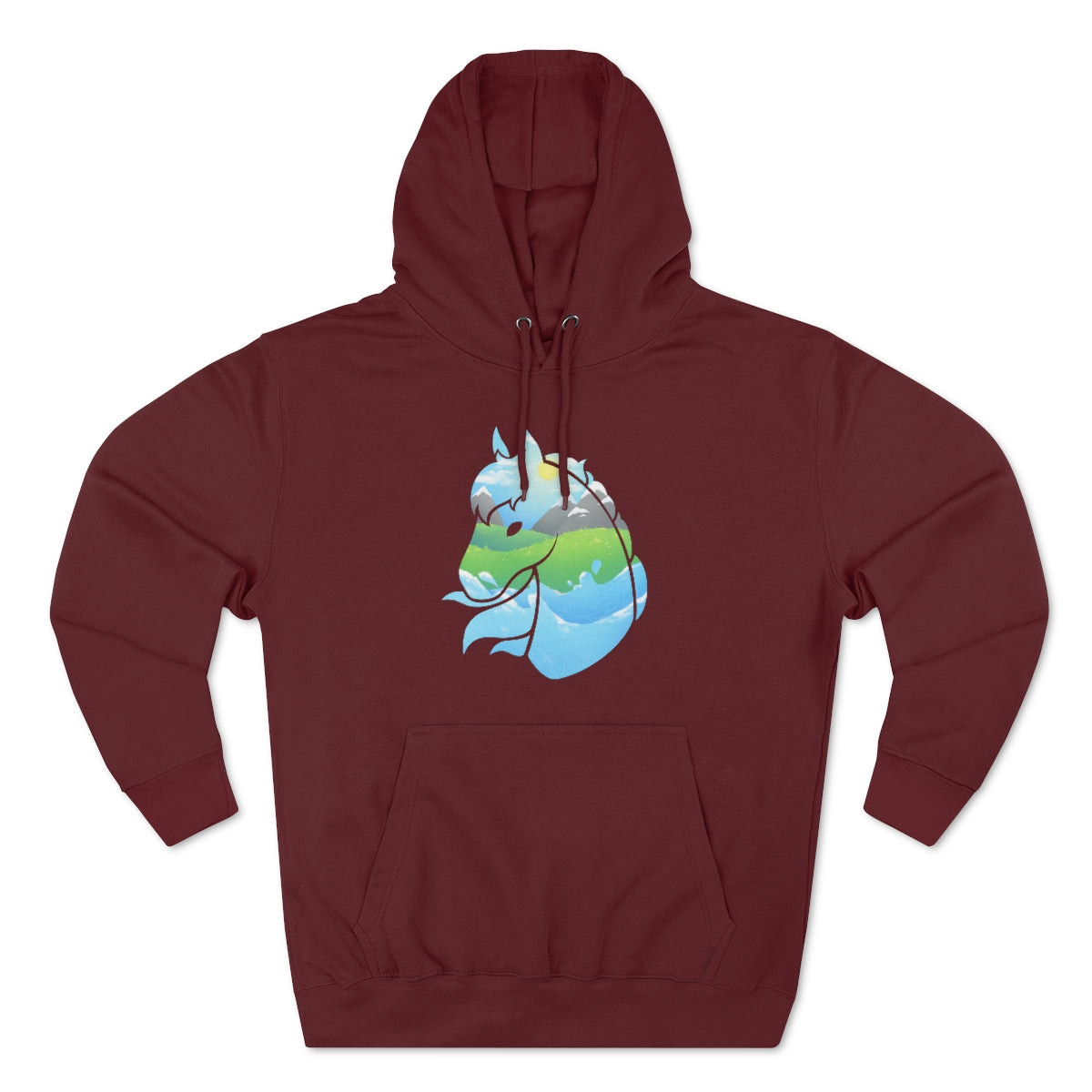 Pullover Hoodie - Landscape Horse Head (Unisex)
