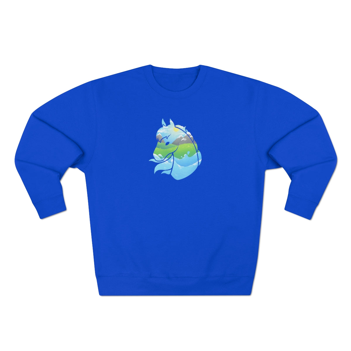 Crew Neck Sweatshirt - Landscape Horse Head (Unisex)