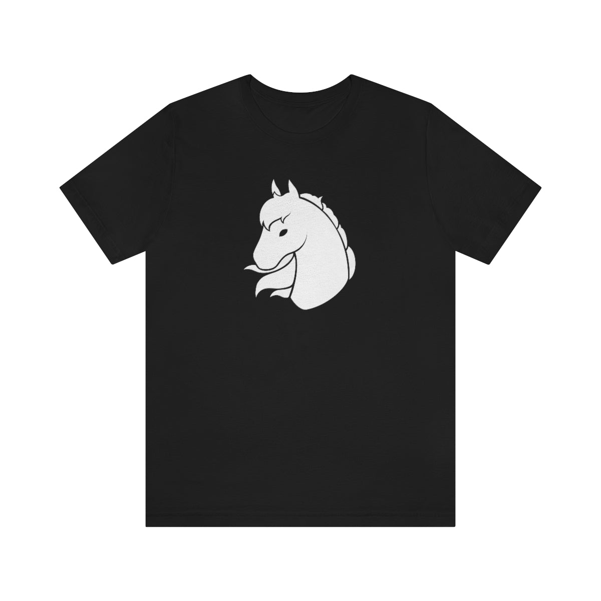 Jersey Short Sleeve Tee - White Horse Head (Unisex)