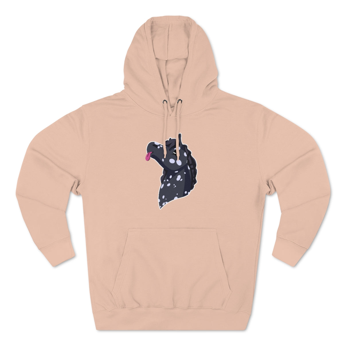 Pullover Hoodie - Black Snowflake Blep (Unisex)