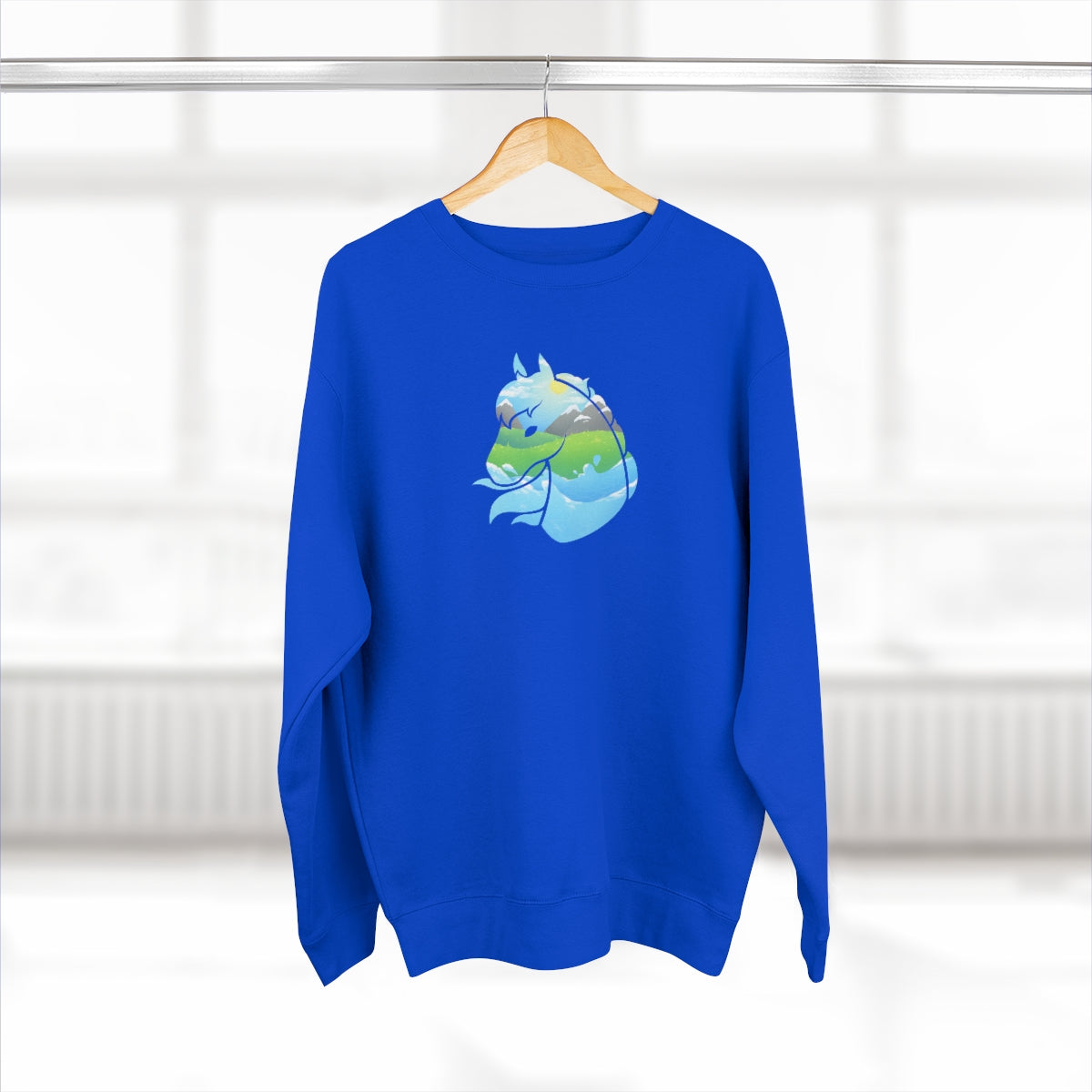 Crew Neck Sweatshirt - Landscape Horse Head (Unisex)