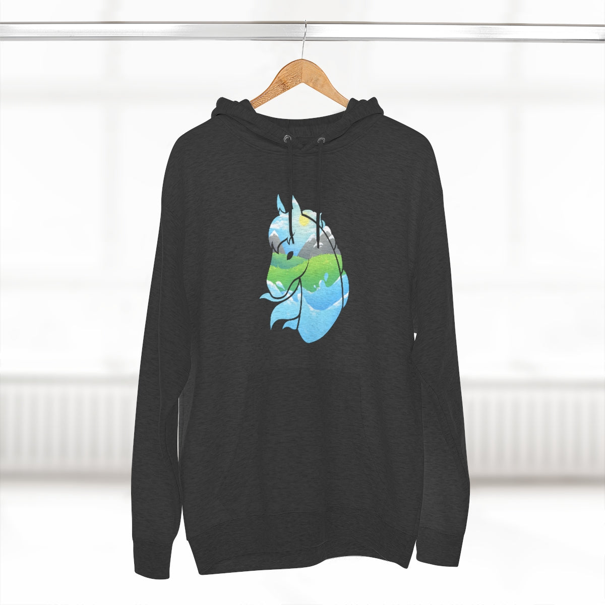 Pullover Hoodie - Landscape Horse Head (Unisex)