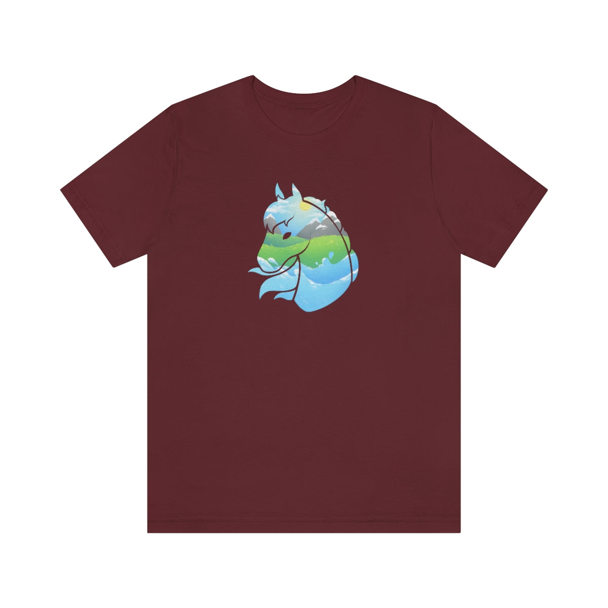 Jersey Short Sleeve Tee - Landscape Horse Head (Unisex)