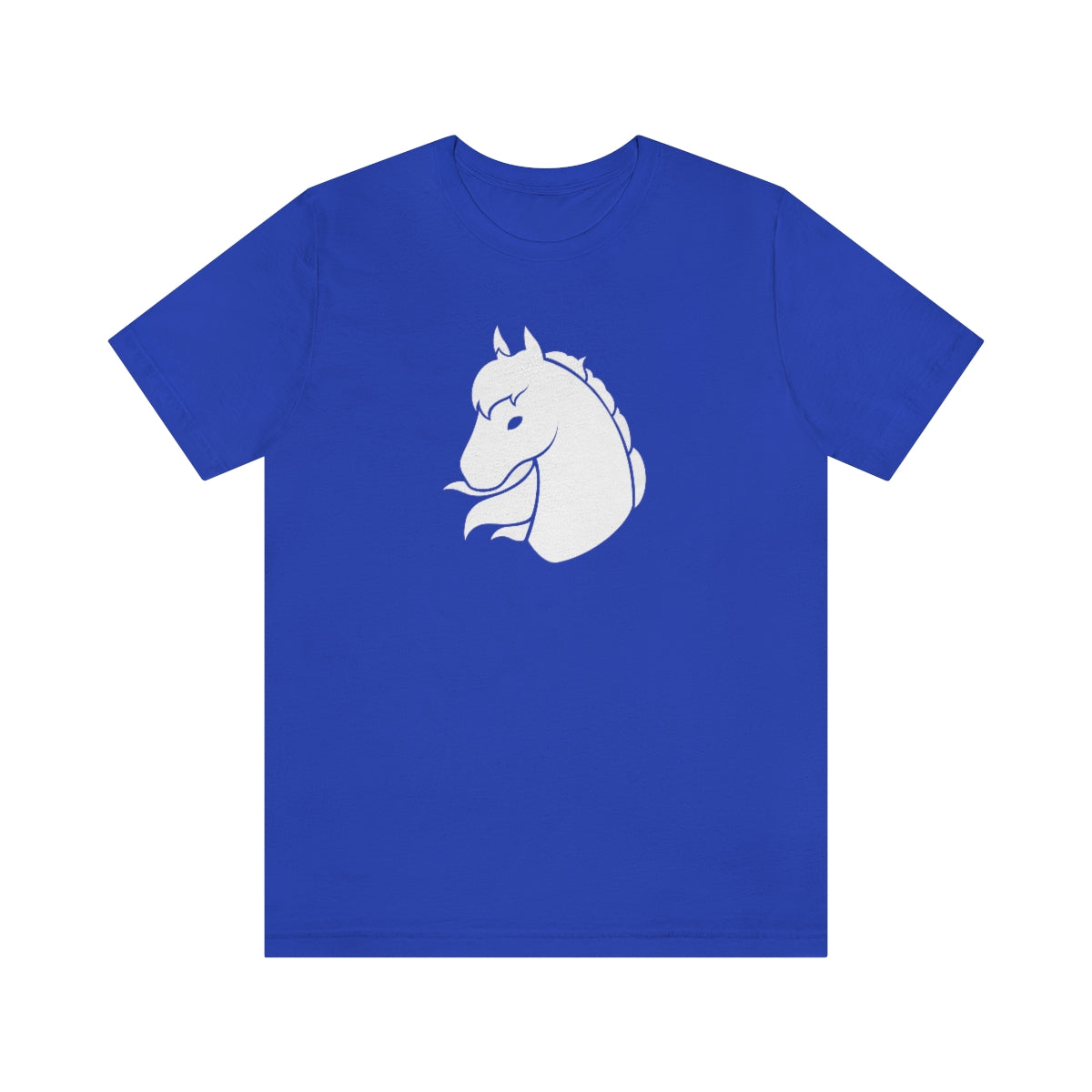 Jersey Short Sleeve Tee - White Horse Head (Unisex)