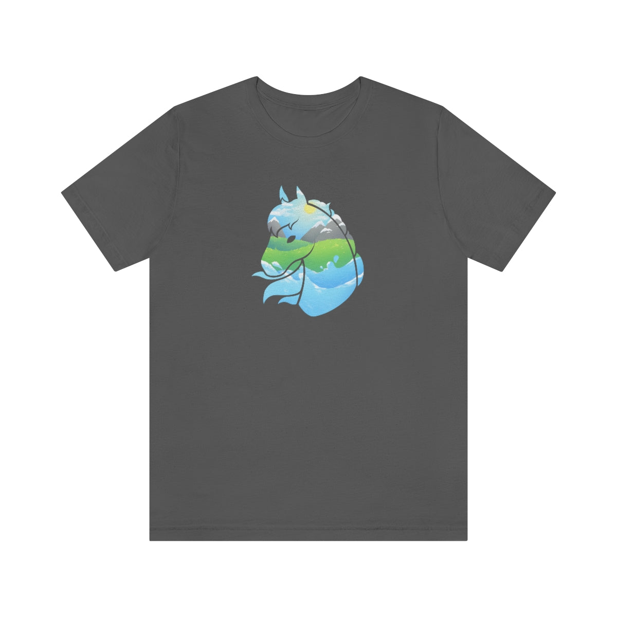 Jersey Short Sleeve Tee - Landscape Horse Head (Unisex)