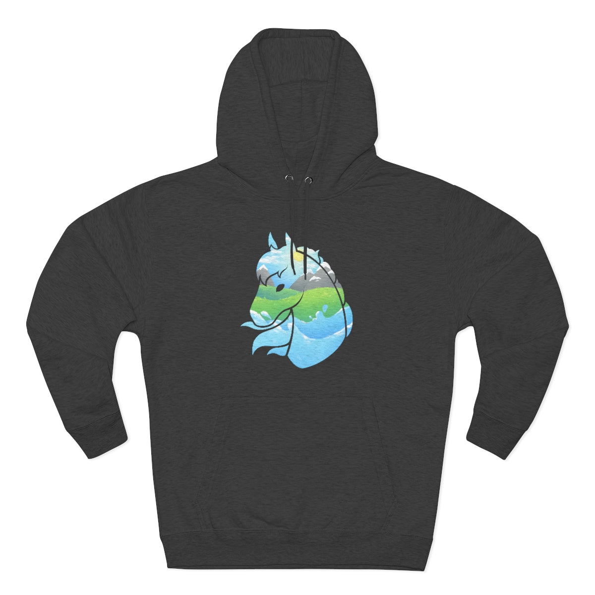 Pullover Hoodie - Landscape Horse Head (Unisex)