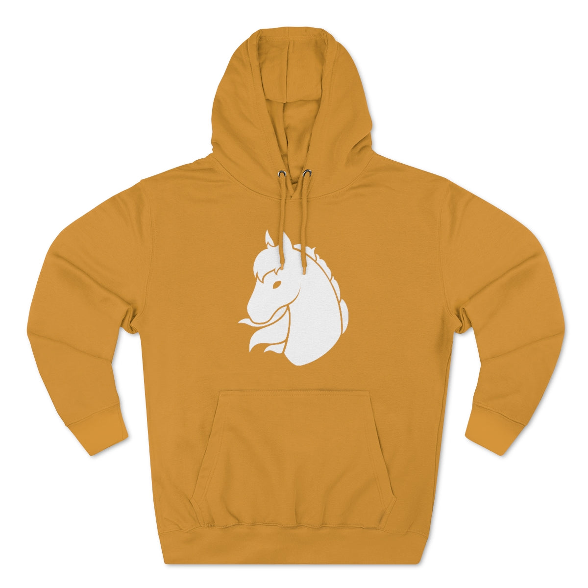 Pullover Hoodie - White Horse Head (Unisex)