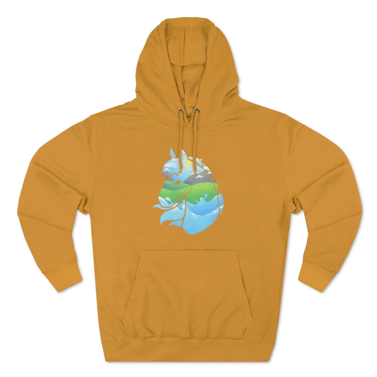 Pullover Hoodie - Landscape Horse Head (Unisex)