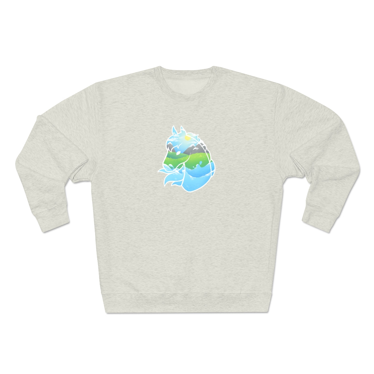 Crew Neck Sweatshirt - Landscape Horse Head (Unisex)