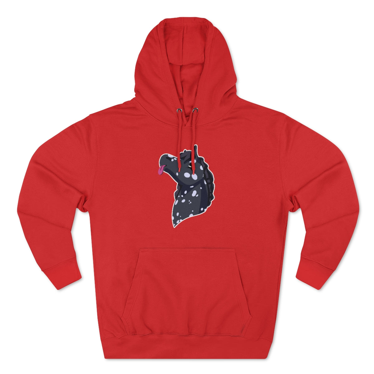 Pullover Hoodie - Black Snowflake Blep (Unisex)