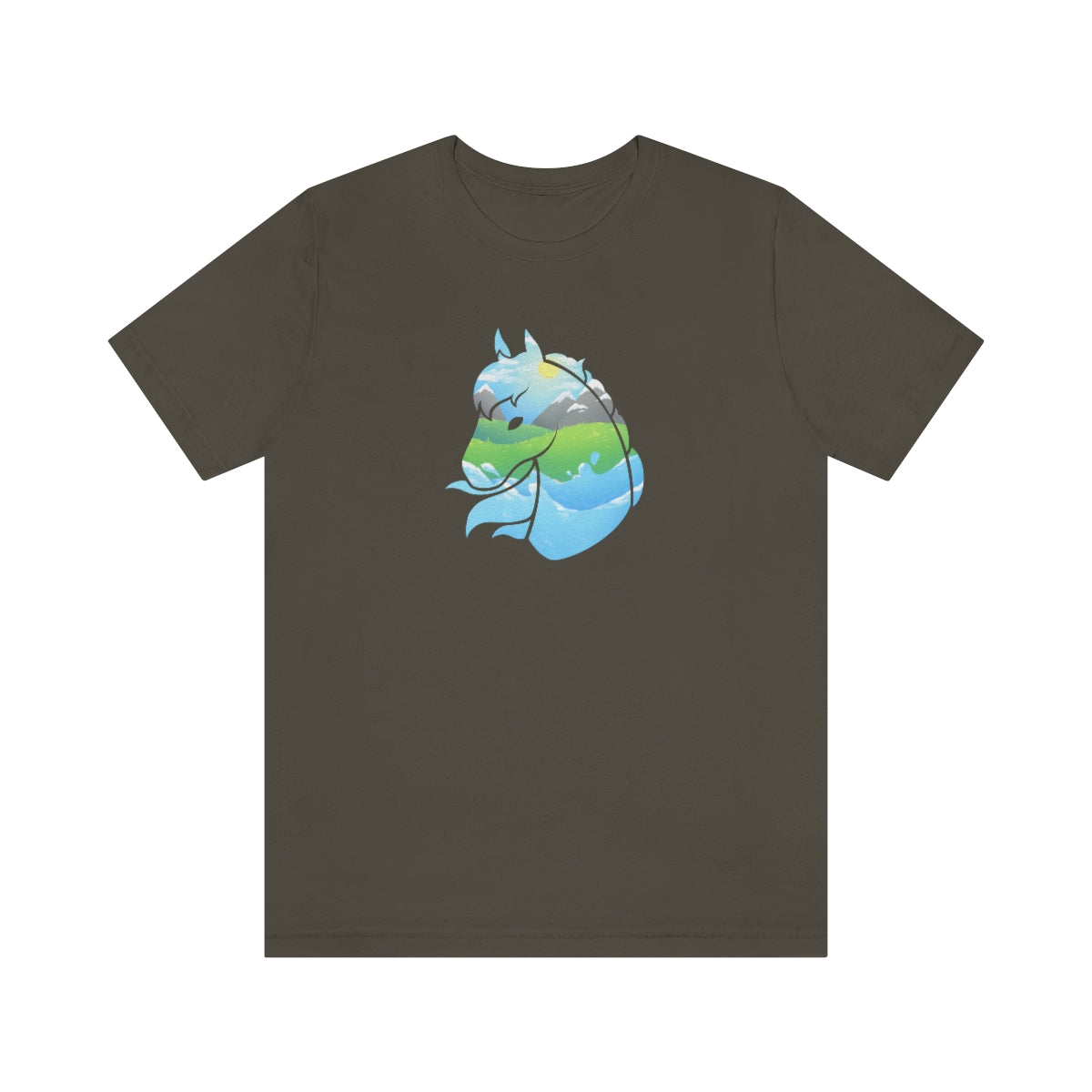 Jersey Short Sleeve Tee - Landscape Horse Head (Unisex)