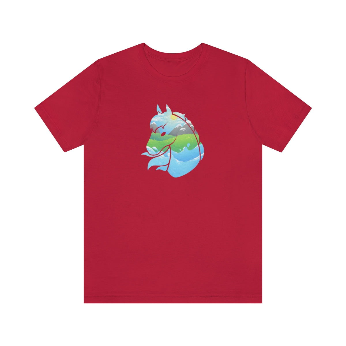 Jersey Short Sleeve Tee - Landscape Horse Head (Unisex)