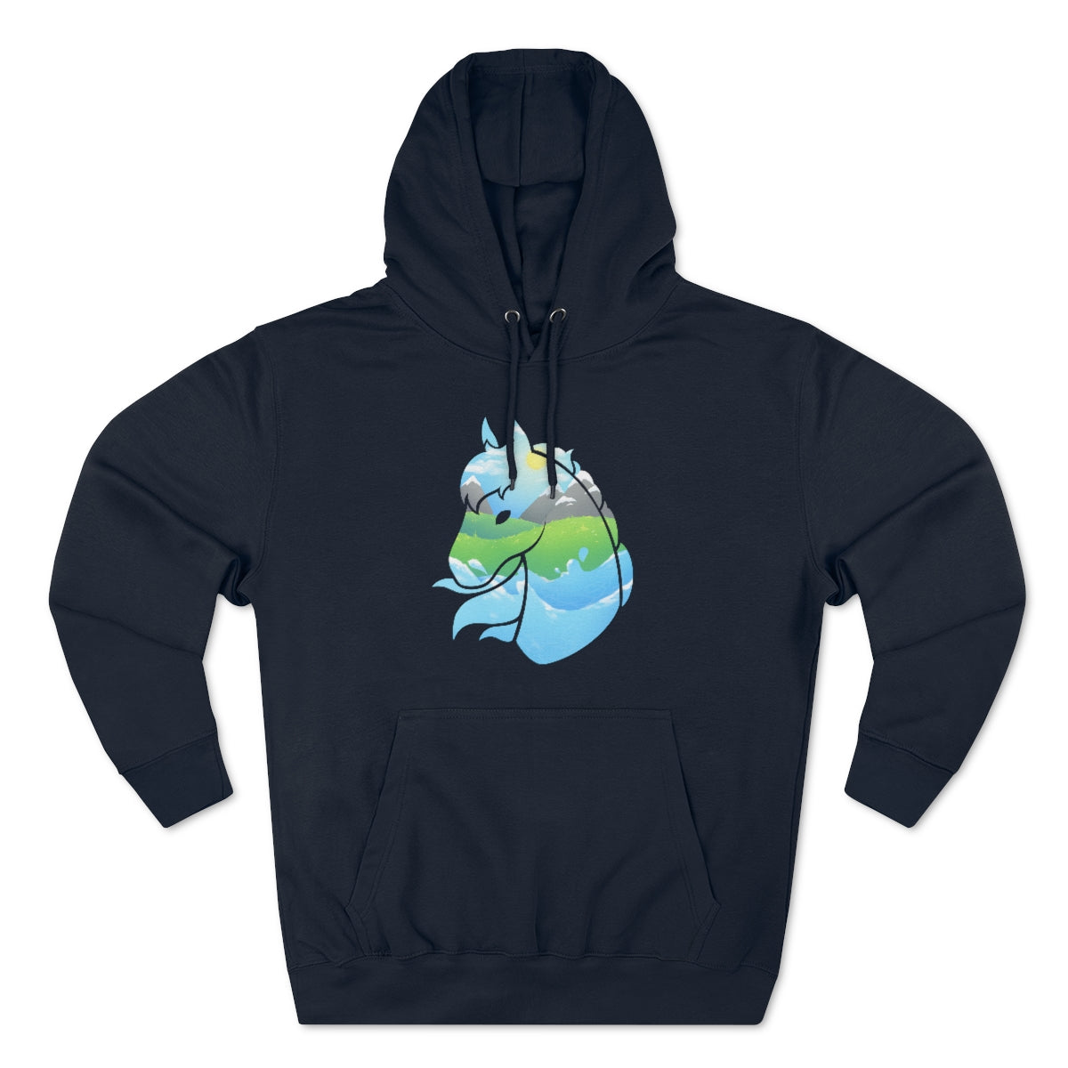 Pullover Hoodie - Landscape Horse Head (Unisex)