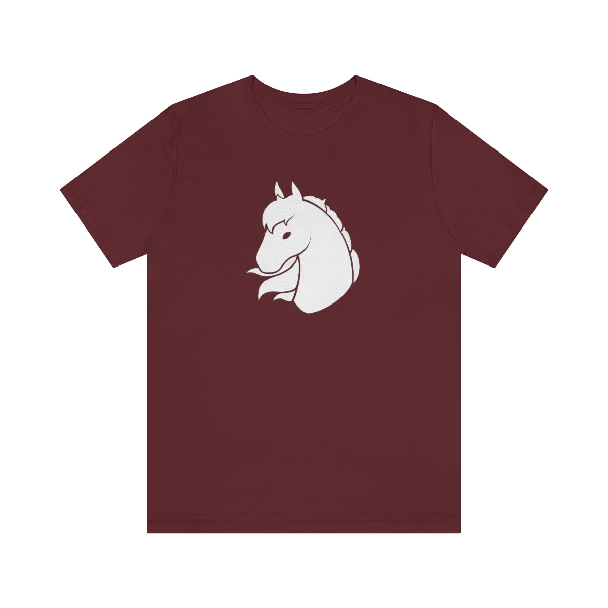 Jersey Short Sleeve Tee - White Horse Head (Unisex)
