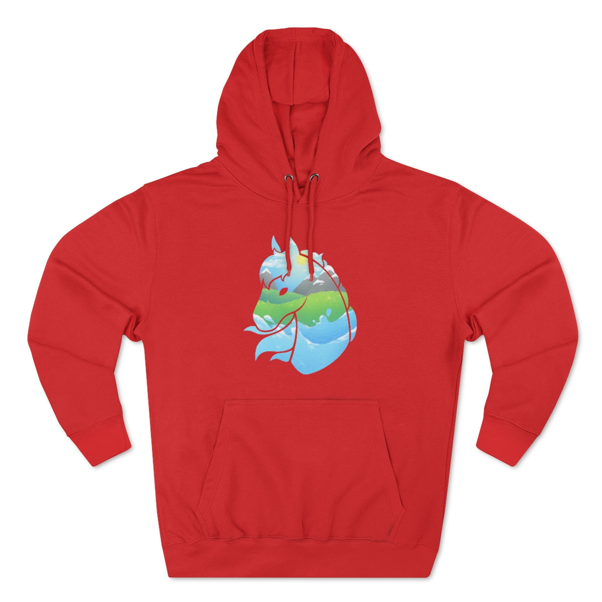 Pullover Hoodie - Landscape Horse Head (Unisex)