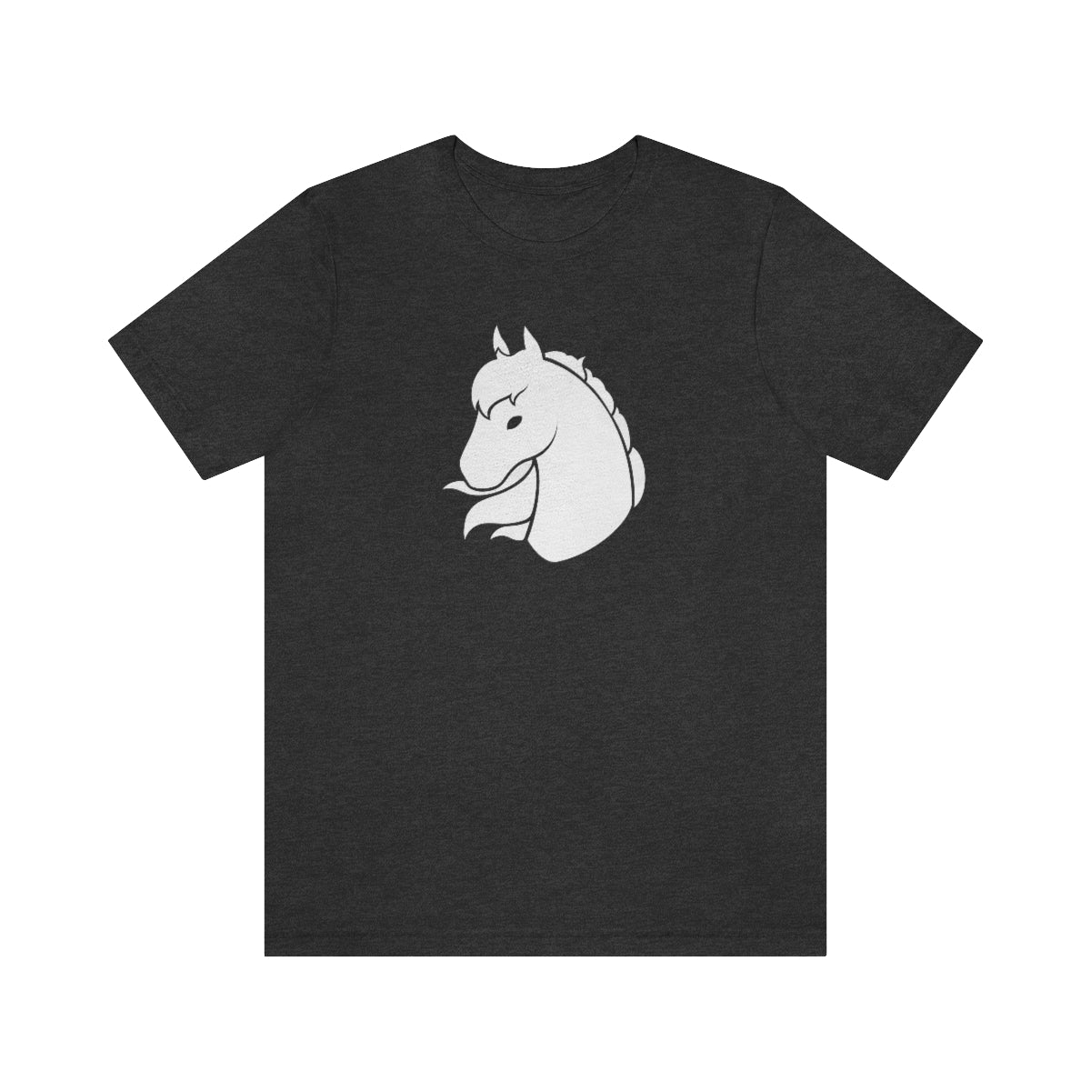 Jersey Short Sleeve Tee - White Horse Head (Unisex)