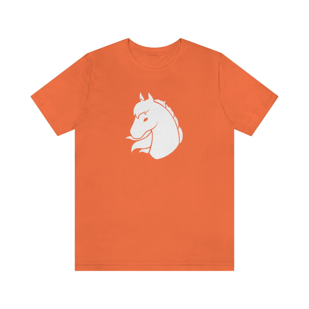 Jersey Short Sleeve Tee - White Horse Head (Unisex)