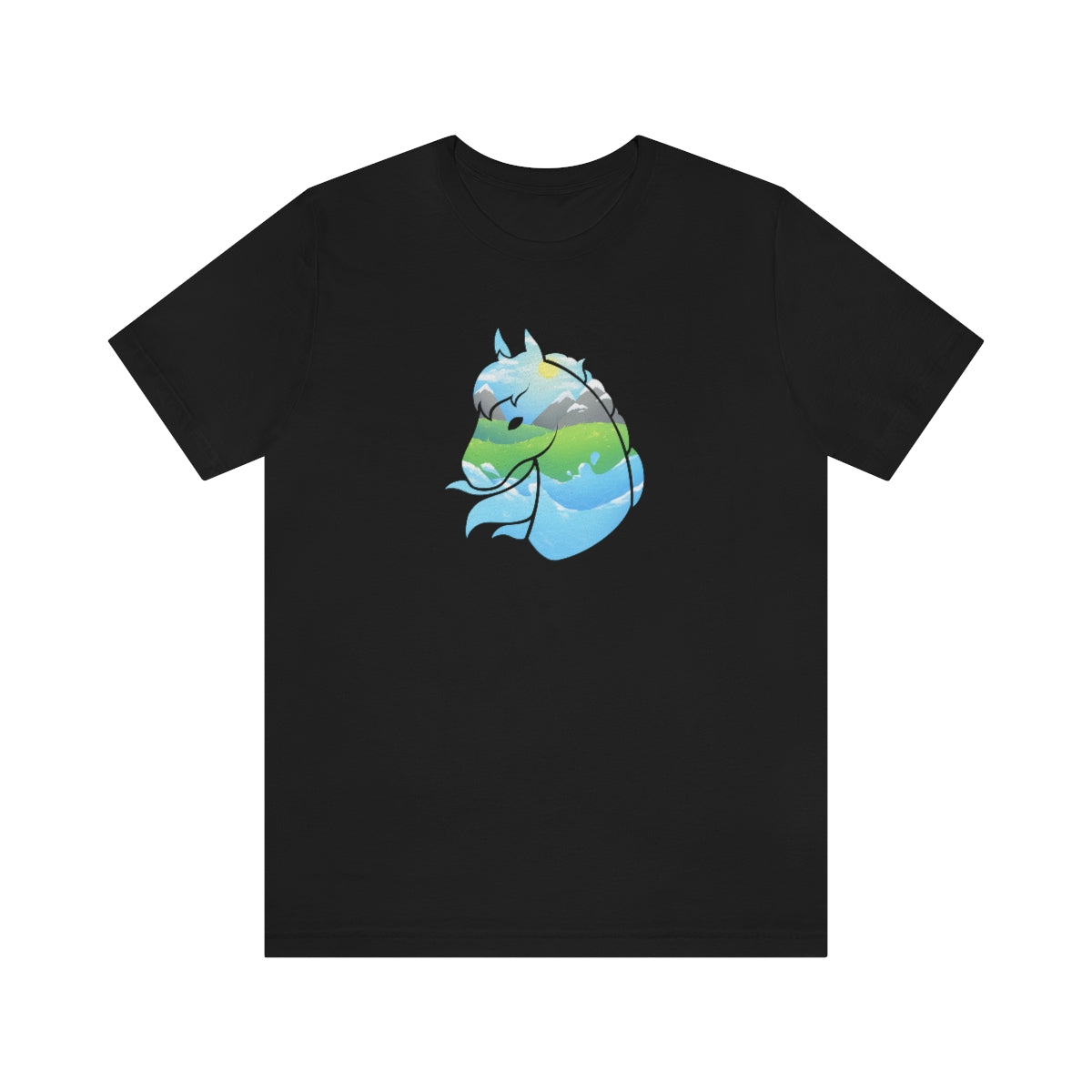 Jersey Short Sleeve Tee - Landscape Horse Head (Unisex)