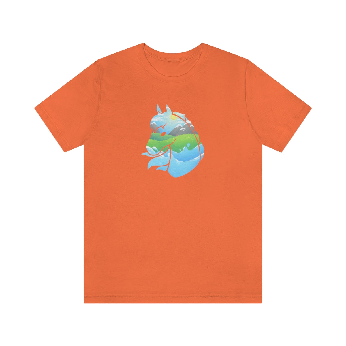 Jersey Short Sleeve Tee - Landscape Horse Head (Unisex)