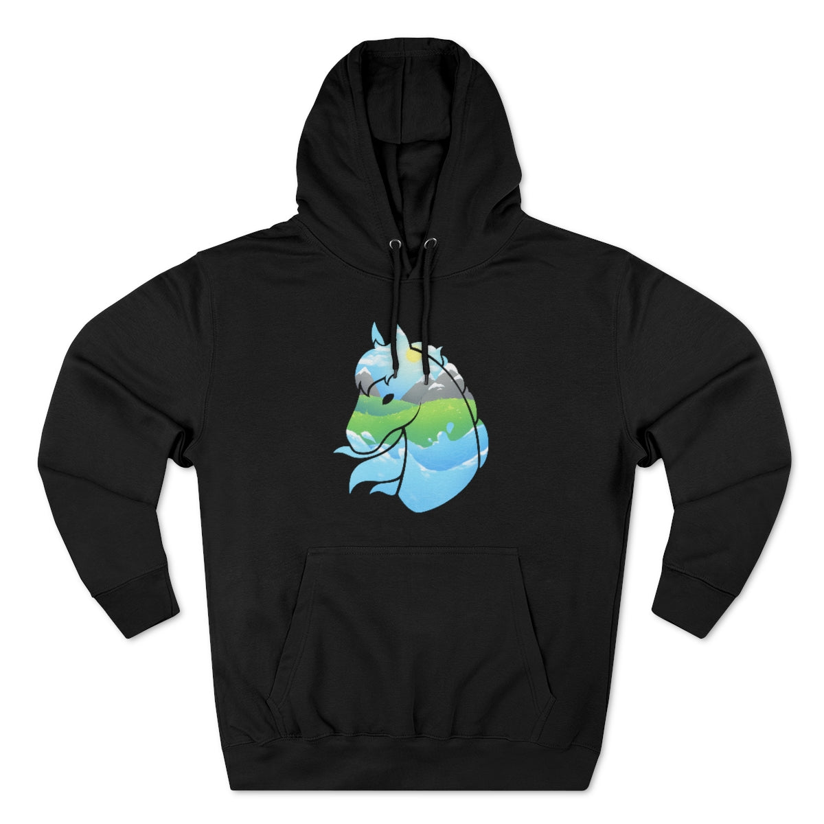 Pullover Hoodie - Landscape Horse Head (Unisex)