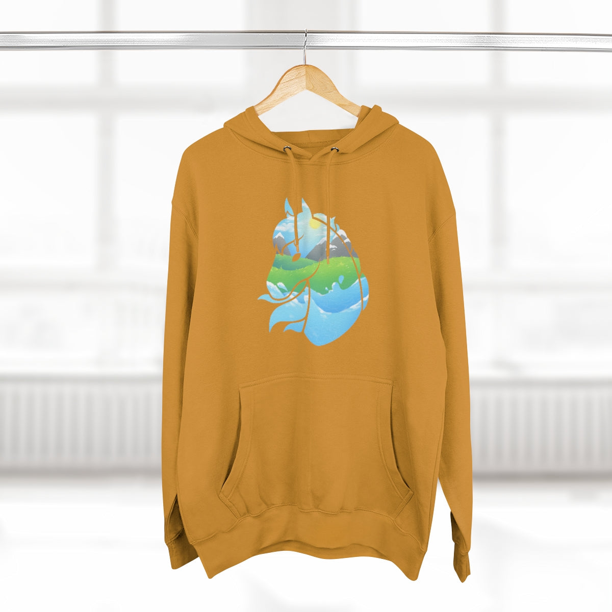 Pullover Hoodie - Landscape Horse Head (Unisex)