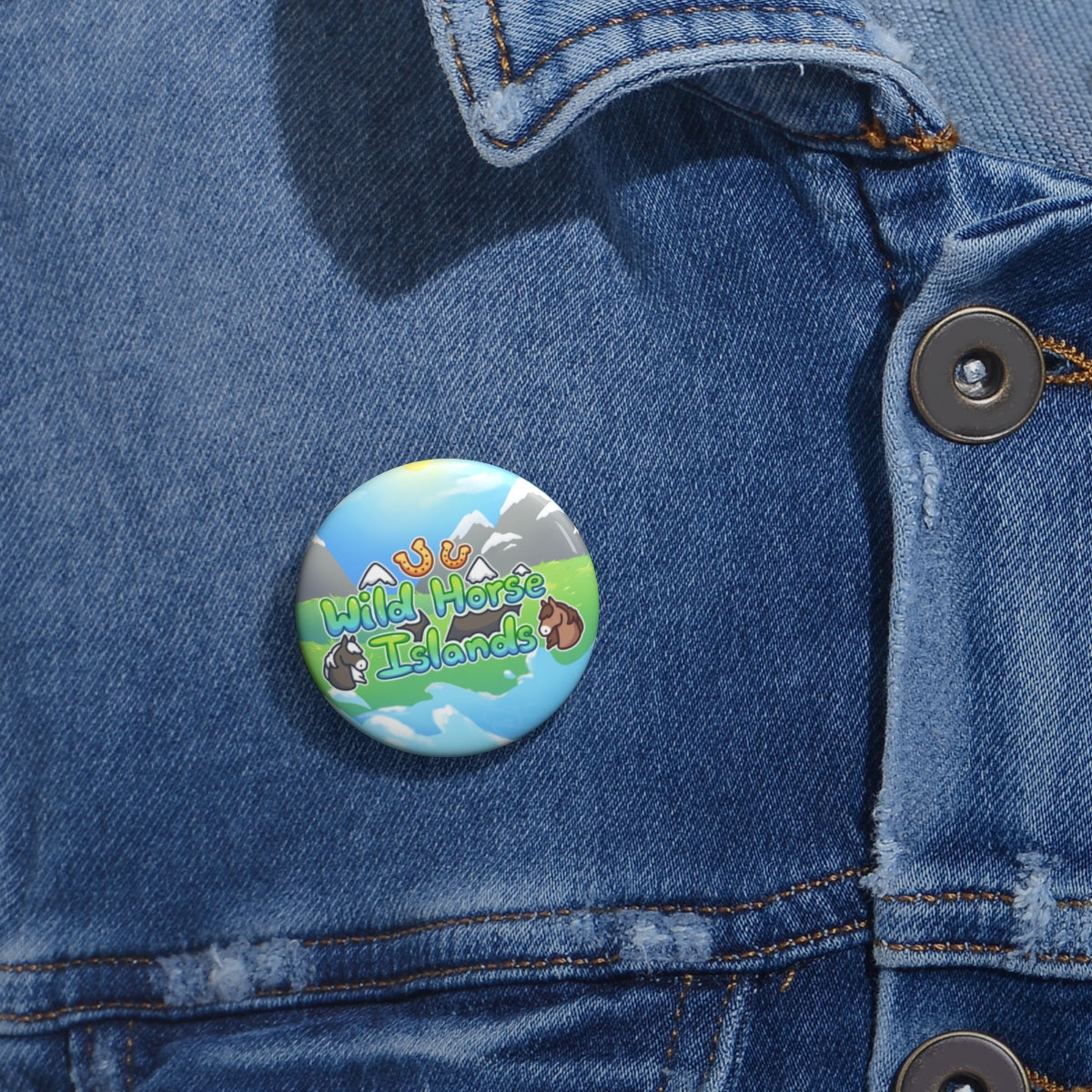 Wild Horse Islands Pin Button