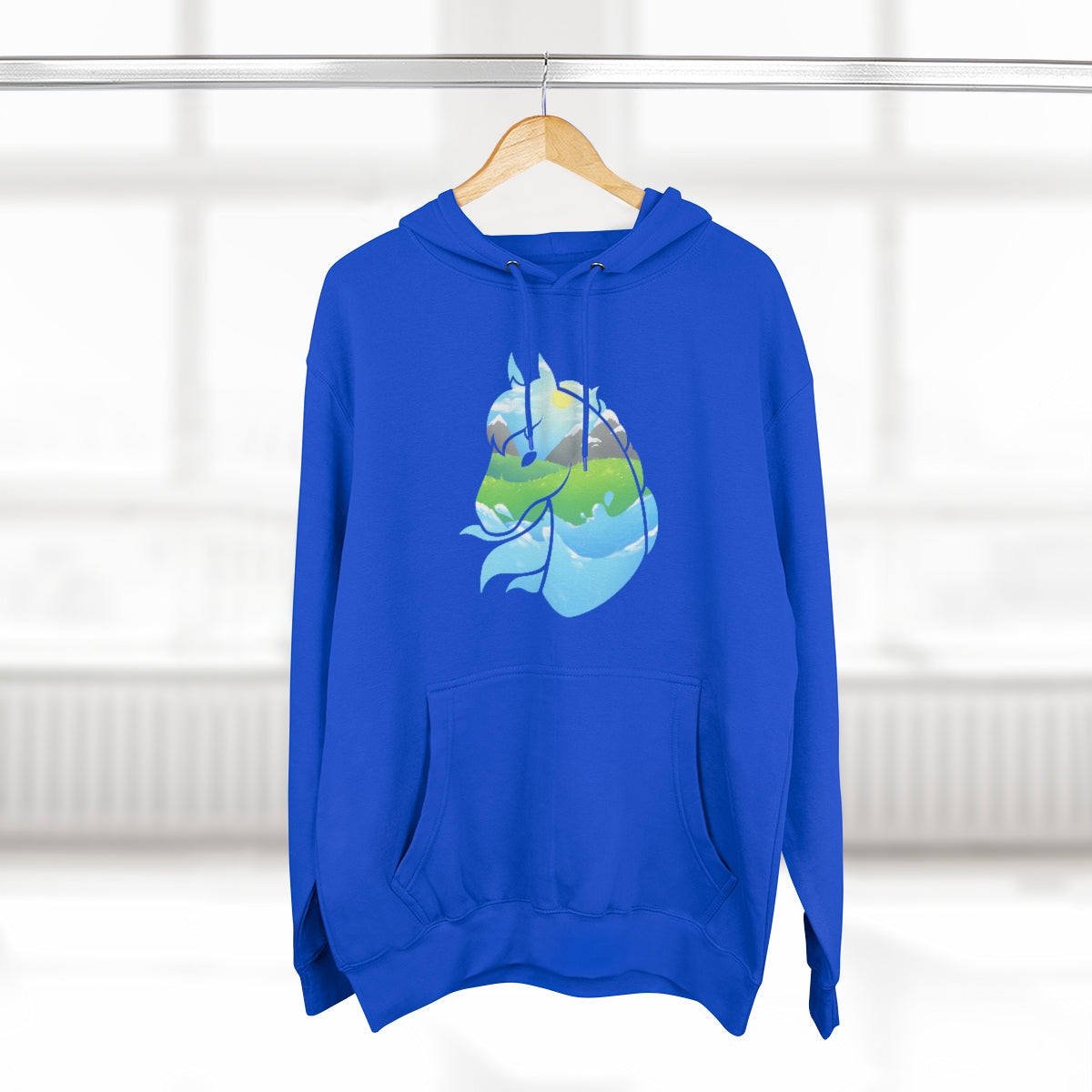 Pullover Hoodie - Landscape Horse Head (Unisex)