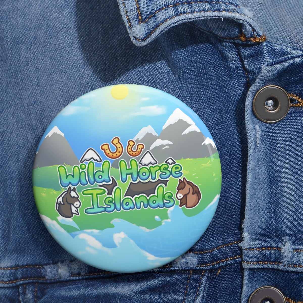 Wild Horse Islands Pin Button