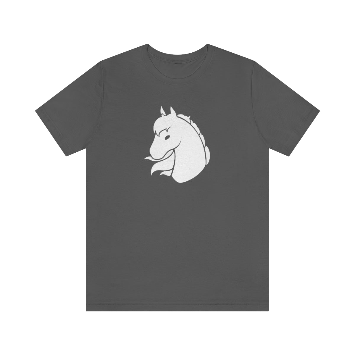 Jersey Short Sleeve Tee - White Horse Head (Unisex)