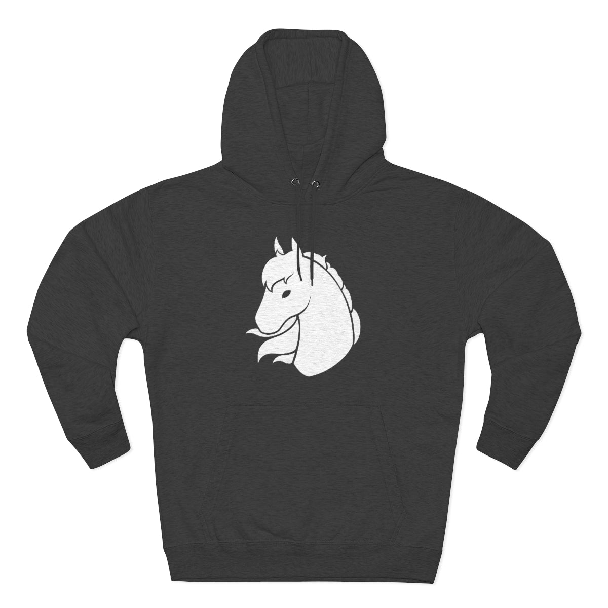 Pullover Hoodie - White Horse Head (Unisex)