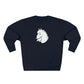 Crew Neck Sweatshirt - White Horse Head (Unisex)