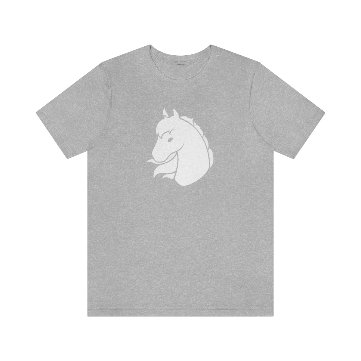 Jersey Short Sleeve Tee - White Horse Head (Unisex)