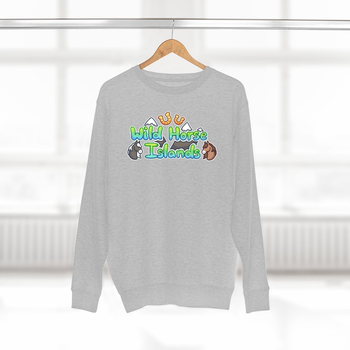 Crew Neck Sweatshirt - Wild Horse Islands (Unisex)