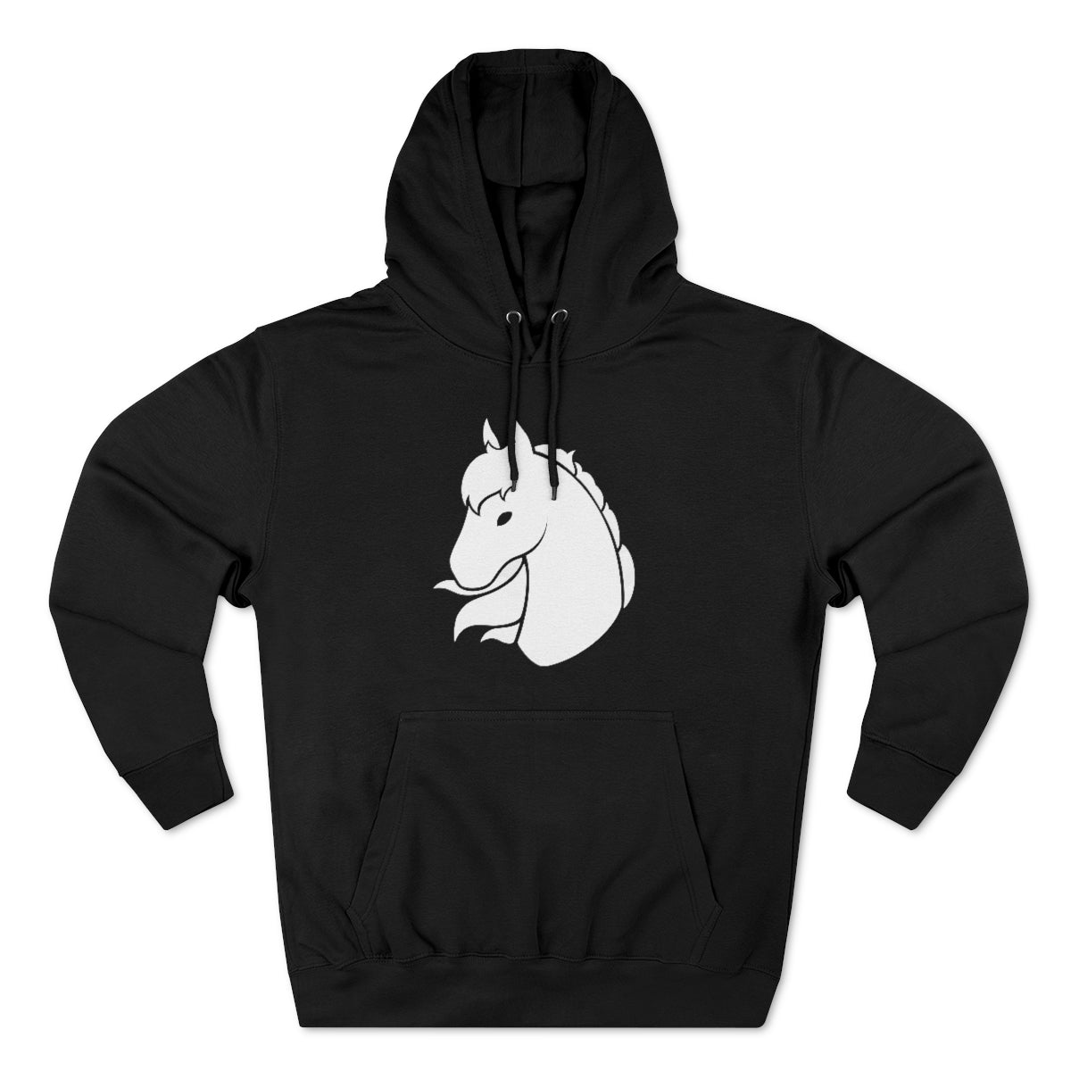 Pullover Hoodie - White Horse Head (Unisex)